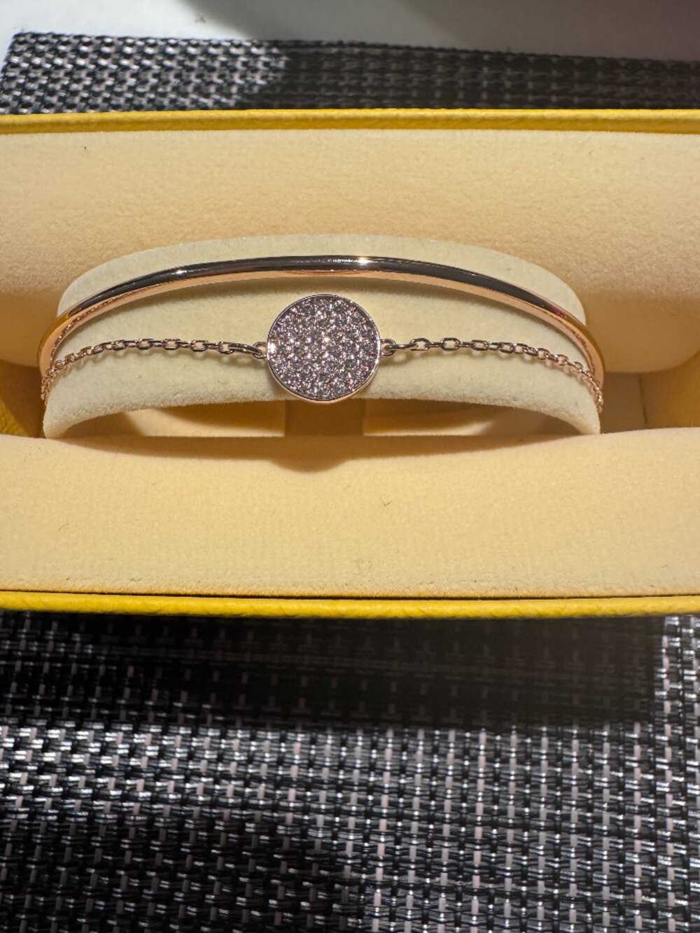 Swarovski Sublima bangle White, Rose gold-tone plated